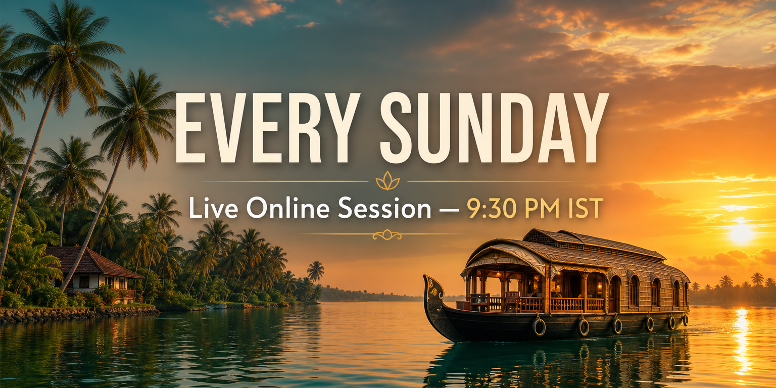 സൗജന്യമായി രജിസ്റ്റർ ചെയ്യൂ — എല്ലാ ഞായറാഴ്ചയും രാത്രി 9:30 IST